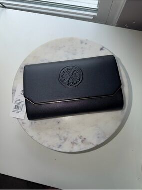 Christian Lacroix Black Envelope Clutch with Gold Trim- Flash Sale today only!!!